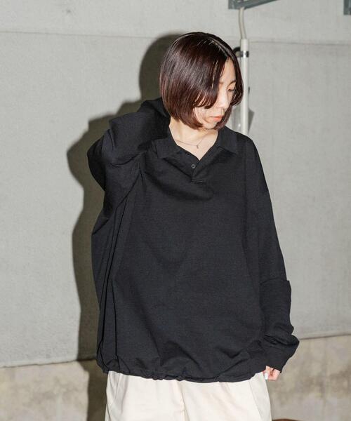 URBAN RESEARCH（アーバンリサーチ）の「Wide Dad　SHADE TECH ポロシャツ ロングスリーブ（ポロシャツ・メンズ・ネイビー・1/2）」の5枚目の写真