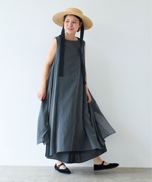 △コットンシルク プロダクトダイ レイヤードワンピース