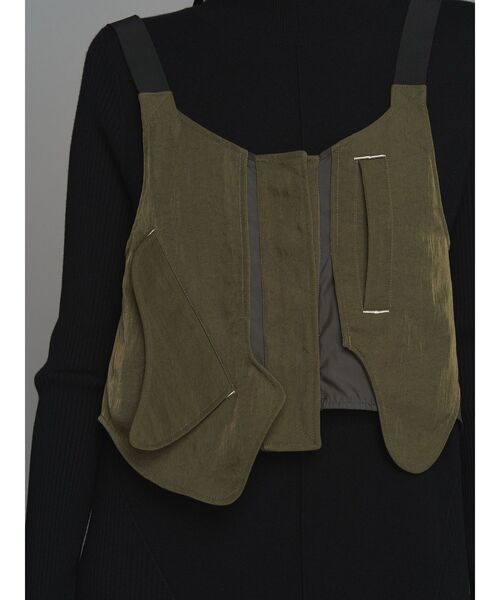 CURVE FLAP FIELD BUSTIER「セットアップ着用可能」 / カーブフラップフィールドビスチェ レディース CURVE FLAP FIELD BUSTIER【セットアップ着用可能】 / カーブ