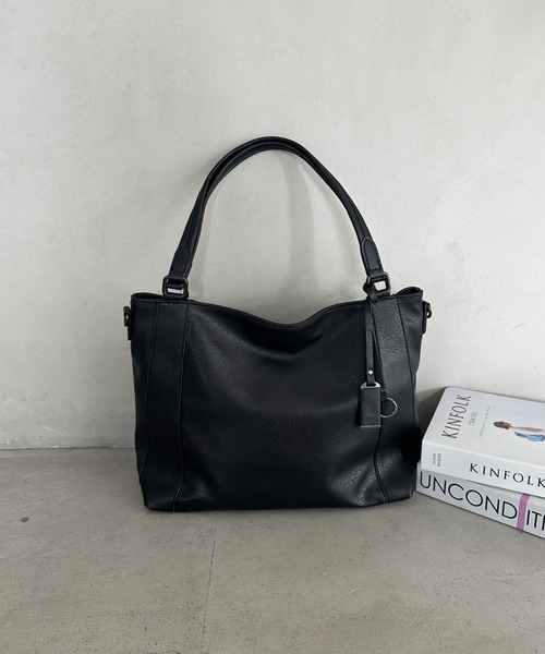 MYMOOD.(マイムード)の「【A4収納可能/通勤/通学】PU2WAYショルダーバッグ トートバッグ(ショルダーバッグ・レディース・ブラウン/ブラック・FREE)」の12枚目の写真