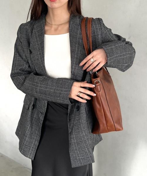 MYMOOD.(マイムード)の「【A4収納可能/通勤/通学】PU2WAYショルダーバッグ トートバッグ(ショルダーバッグ・レディース・ブラウン/ブラック・FREE)」の22枚目の写真