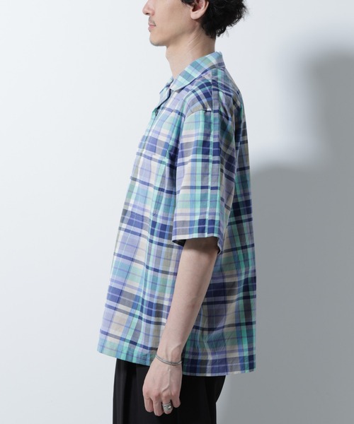 NANO universe（ナノユニバース）の「Fabric by INDIA オールドライクマドラスチェックシャツ 半袖（シャツ/ブラウス・メンズ・ブルー/イエロー・L/M）」の18枚目の写真