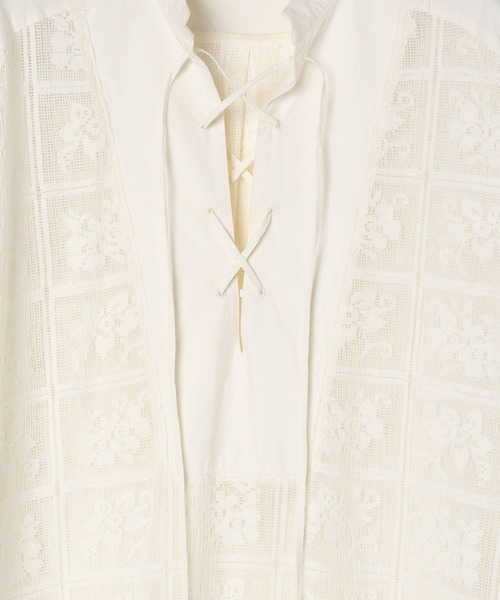 BAYFLOW（ベイフロー）の「【EF(エフ)】レースカフタンドレス（WOMEN）（ワンピース・レディース・オフホワイト/ブラック・FREE）」の11枚目の写真