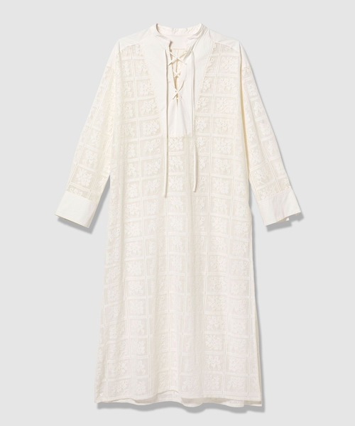 BAYFLOW（ベイフロー）の「【EF(エフ)】レースカフタンドレス（WOMEN）（ワンピース・レディース・オフホワイト/ブラック・FREE）」の17枚目の写真