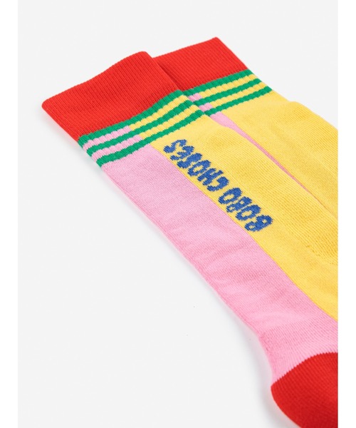 BOBO CHOSES（ボボショーズ）の「Bobo Choses long ski socks（ソックス/靴下・キッズ・フューシャピンク・38-40/35-37/32-34/29-31/26-28/23-25）」の2枚目の写真