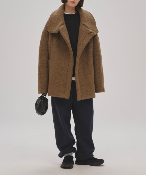 todayful Standcollar Boucle Jacket ３８ TODAYFUL Standcollar Boucle Jacket スタンドカラーブークレ