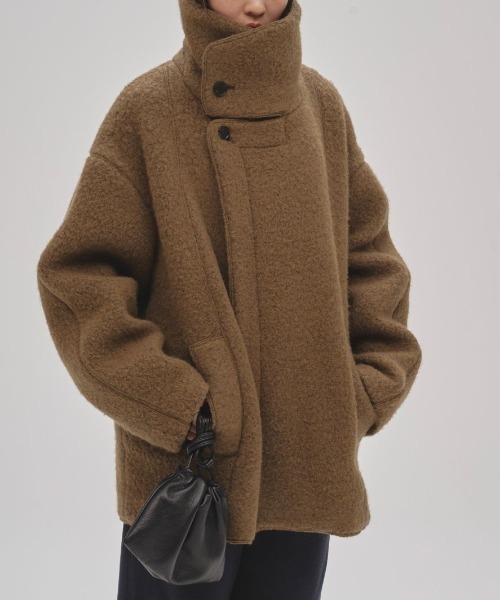 TODAYFUL Standcollar Boucle Jacket スタンドカラーブークレ