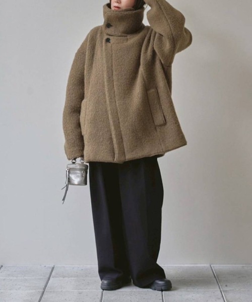 TODAYFUL Standcollar Boucle Jacket スタンドカラーブークレ