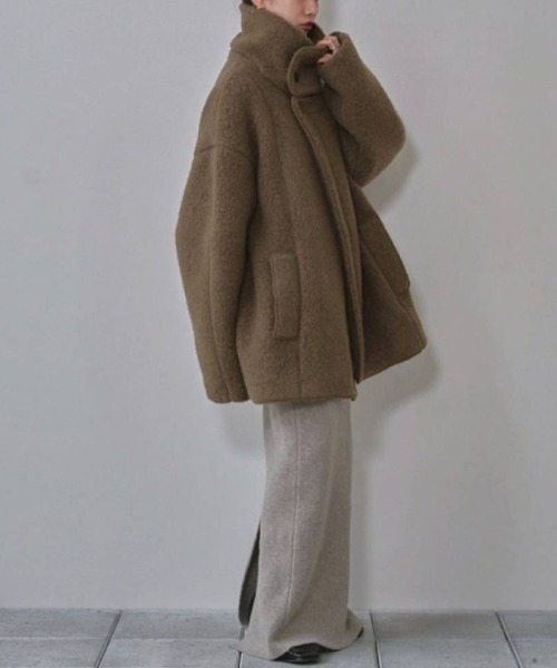 TODAYFUL Standcollar Boucle Jacket スタンドカラーブークレ