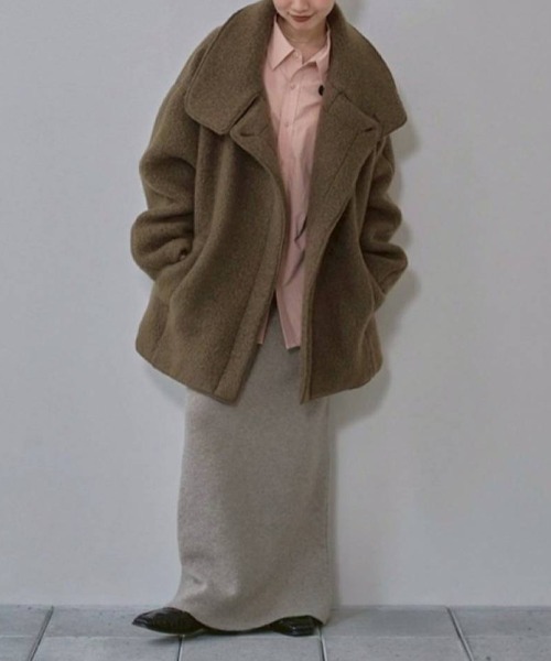 TODAYFUL Standcollar Boucle Jacket スタンドカラーブークレ