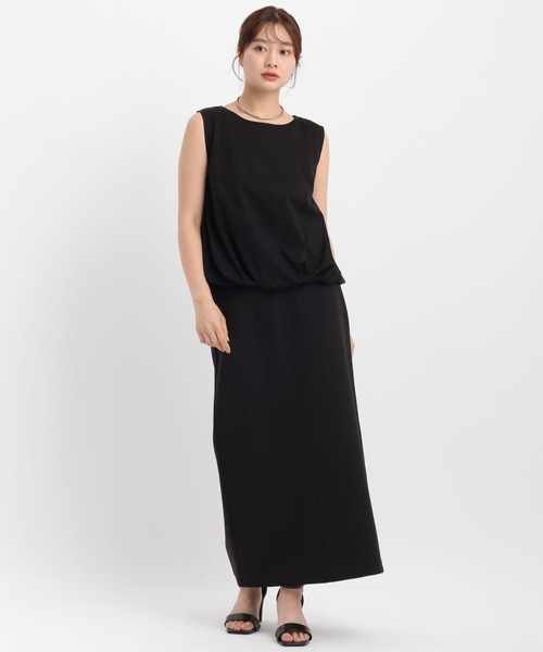 Andemiu(アンデミュウ)の「カットバルーンノースリーブ579074(Tシャツ/カットソー・レディース・モカ/オフホワイト/ブラック・FREE)」の17枚目の写真