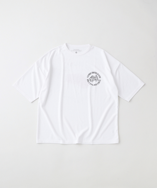 Cloveru（クローバル）の「Cloveru / クローバル Japan Made Recycle GOLD FISH WIDE Tee（Tシャツ/カットソー・メンズ・ホワイト/ネイビー/グレー/オレンジ・MEDIUM/LARGE）」の2枚目の写真
