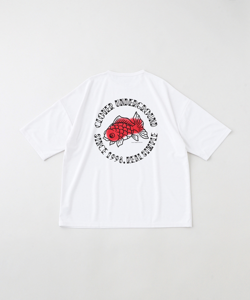 Cloveru / クローバル Japan Made Recycle GOLD FISH WIDE Tee