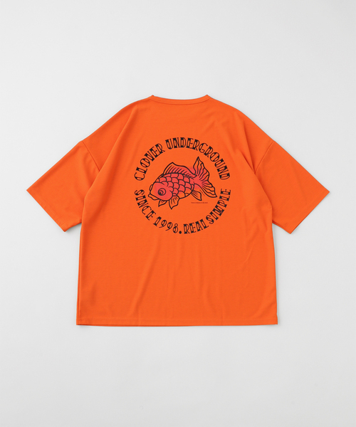 Cloveru / クローバル Japan Made Recycle GOLD FISH WIDE Tee