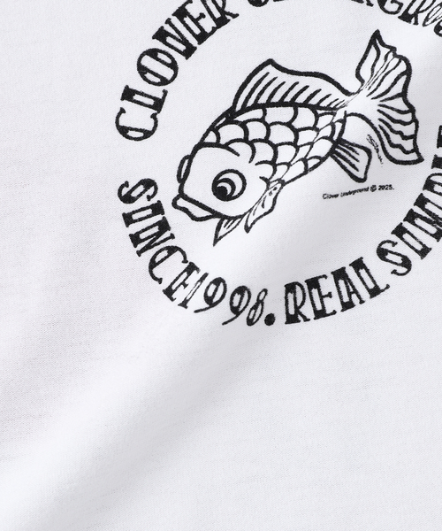 Cloveru（クローバル）の「Cloveru / クローバル Japan Made Recycle GOLD FISH WIDE Tee（Tシャツ/カットソー・メンズ・ホワイト/ネイビー/グレー/オレンジ・MEDIUM/LARGE）」の10枚目の写真