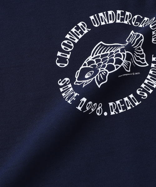 Cloveru（クローバル）の「Cloveru / クローバル Japan Made Recycle GOLD FISH WIDE Tee（Tシャツ/カットソー・メンズ・ホワイト/ネイビー/グレー/オレンジ・MEDIUM/LARGE）」の11枚目の写真
