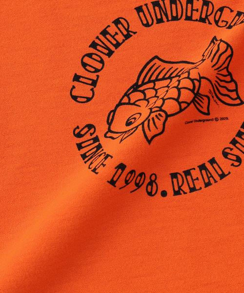Cloveru（クローバル）の「Cloveru / クローバル Japan Made Recycle GOLD FISH WIDE Tee（Tシャツ/カットソー・メンズ・ホワイト/ネイビー/グレー/オレンジ・MEDIUM/LARGE）」の12枚目の写真