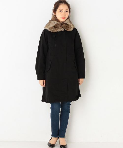 SHELLAC 総裏 ラビットファー ウール レザー 切替 モッズコート 44 美品SHELLACリアルファーモッズコートBACKLASH ATTACHMENT - メルカリ