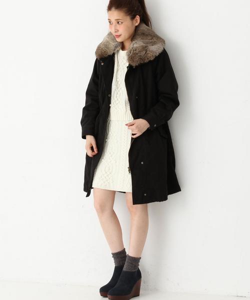 ✰ヒューストン■黒 ✨ファースペア付き◉モッズコート✨【新品未使用】 今の時期だからこそのアウター大特価！｜WIP楽天市場店