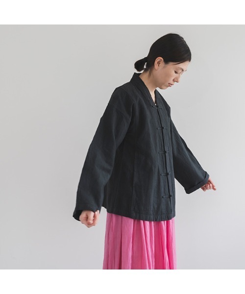 DO Original(ドー オリジナル)の「Vネックチャイナジャケット /ヂェン先生の日常着(その他アウター・レディース・コーラルピンク/ピンク/ライトグレー/パープル/ネイビー/カーキ/アイボリー/ブラック/レッド・FREE)」の11枚目の写真