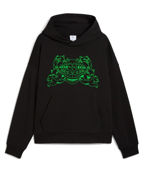 PUMA（プーマ）の「PUMA/プーマ RIPNDIPコラボ BOXY GRAPHIC HO パーカー/プルオーバー 632414（パーカー・メンズ・パープル/ブラウン/ブラック・XL/M/L）」の8枚目の写真