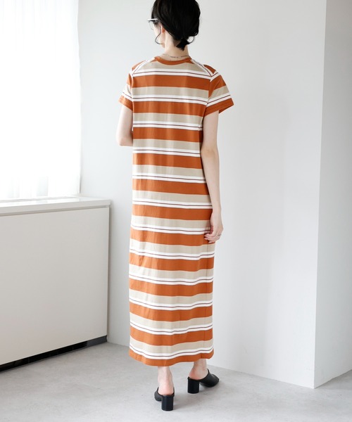 【専用】familiar 2025SSワンピース 90cm新品タグ付き セール】【2025 SS】マルチボーダーカットワンピース