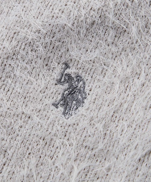 U.S. POLO ASSN.(ユーエスポロアッスン)の「GeeRA別注【U.S. POLO ASSN.】ユーエスポロアッスン シャギーワンポイント刺繍ニットソートップス(ニット/セーター・レディース・ライトグレー/モカ・MEDIUM/LARGE)」の9枚目の写真