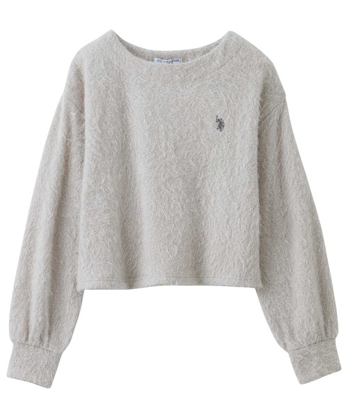 U.S. POLO ASSN.(ユーエスポロアッスン)の「GeeRA別注【U.S. POLO ASSN.】ユーエスポロアッスン シャギーワンポイント刺繍ニットソートップス(ニット/セーター・レディース・ライトグレー/モカ・MEDIUM/LARGE)」の10枚目の写真