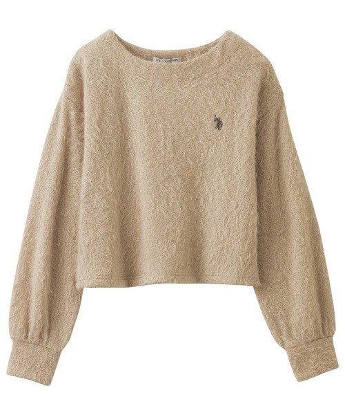 U.S. POLO ASSN.(ユーエスポロアッスン)の「GeeRA別注【U.S. POLO ASSN.】ユーエスポロアッスン シャギーワンポイント刺繍ニットソートップス(ニット/セーター・レディース・ライトグレー/モカ・MEDIUM/LARGE)」の14枚目の写真
