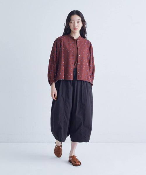 conges payes ADIEU TRISTESSE(コンジェ ペイエ アデュートリステス)の「フラワージャカードブラウス(シャツ/ブラウス・レディース・ブラウン系その他/グレー系その他・38)」の19枚目の写真