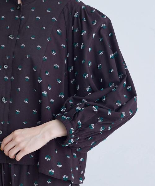 conges payes ADIEU TRISTESSE(コンジェ ペイエ アデュートリステス)の「フラワージャカードブラウス(シャツ/ブラウス・レディース・ブラウン系その他/グレー系その他・38)」の20枚目の写真