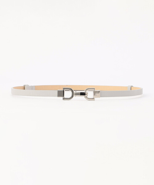 COMME CA ISM(コムサイズム)の「スライドフックベルト(1.0cm幅)(ベルト・レディース・ブラック/ライトグレー・FREE)」の2枚目の写真