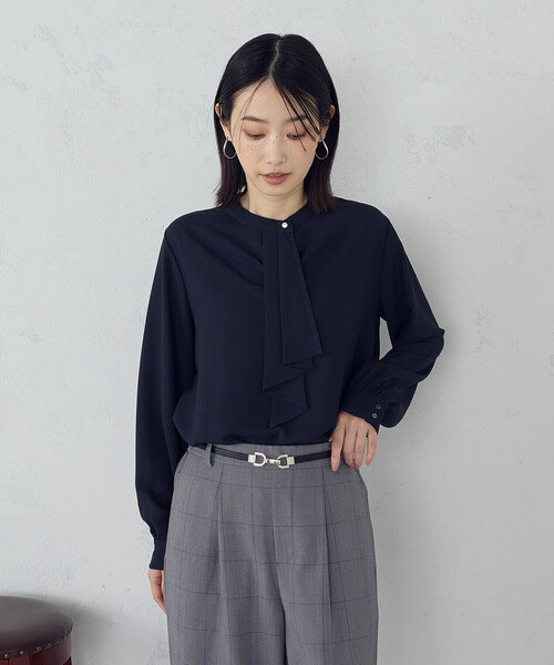 COMME CA ISM(コムサイズム)の「スライドフックベルト(1.0cm幅)(ベルト・レディース・ブラック/ライトグレー・FREE)」の10枚目の写真