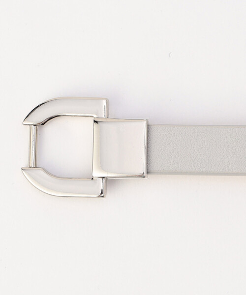 COMME CA ISM(コムサイズム)の「スライドフックベルト(1.0cm幅)(ベルト・レディース・ブラック/ライトグレー・FREE)」の6枚目の写真