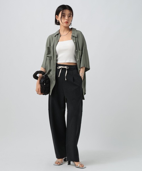 BAYFLOW（ベイフロー）の「ポンチコクーンパンツ（その他パンツ・レディース・グレー/オートミール/チャコール/ブラウン・FREE）」の7枚目の写真