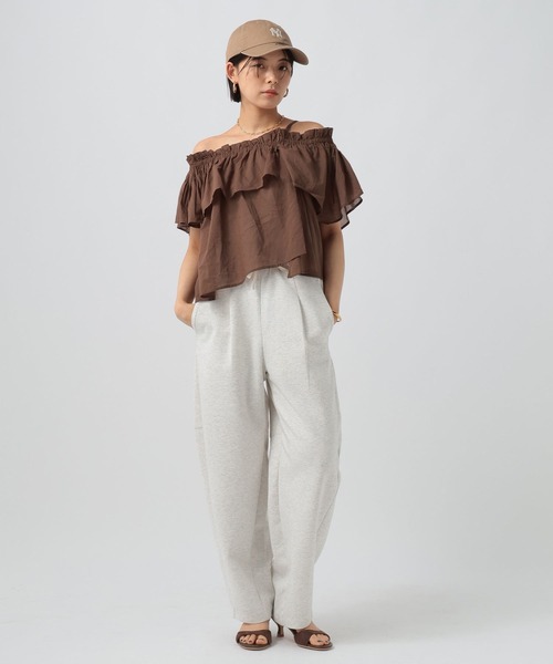 BAYFLOW（ベイフロー）の「ポンチコクーンパンツ（その他パンツ・レディース・グレー/オートミール/チャコール/ブラウン・FREE）」の11枚目の写真