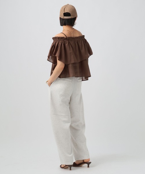 BAYFLOW（ベイフロー）の「ポンチコクーンパンツ（その他パンツ・レディース・グレー/オートミール/チャコール/ブラウン・FREE）」の13枚目の写真