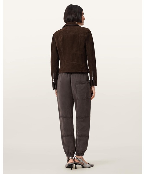 ALLSAINTS（オールセインツ）の「VAL CARGO LINEN BLEND TROUSERS | VAL カーゴ リネン ブレンド トラウザー（カーゴパンツ・レディース・ダークブラウン・4/6/8/10）」の9枚目の写真