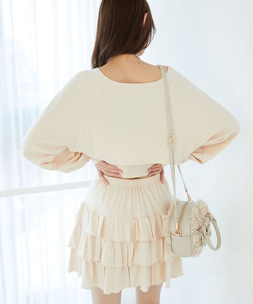 MAJESTIC LEGON（マジェスティックレゴン）の「ラインストーンキャミ＆ボレロセット（アンサンブル・レディース・ピンク/チャコールグレー/ブラック・MEDIUM）」の12枚目の写真