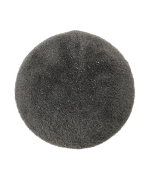 grove（グローブ）の「ラメシャギーベレー（ハンチング/ベレー帽・レディース・ナチュラル/チャコールグレー/アイボリー/ライトグレー・00）」の7枚目の写真