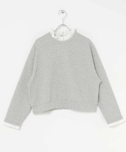 ITEMS URBANRESEARCH(アイテムズ アーバンリサーチ)の「フリルドッキングスウェット(スウェット・レディース・グレー系その他/ブラック・FREE)」の15枚目の写真