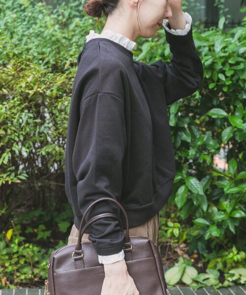 ITEMS URBANRESEARCH(アイテムズ アーバンリサーチ)の「フリルドッキングスウェット(スウェット・レディース・グレー系その他/ブラック・FREE)」の12枚目の写真