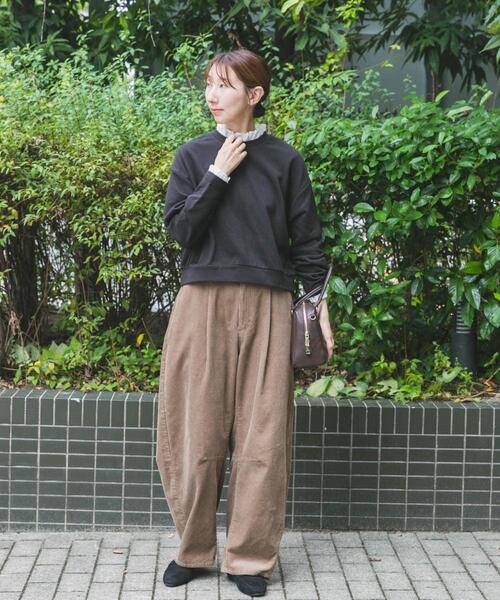 Acka フリル　ドッキング　スウェット MERAKI トレーナー スウェット フリルドッキングスウェット レディース