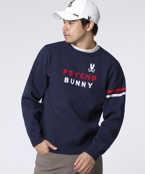 Psycho Bunny（サイコバニー）の「ライン入り ニットジップ