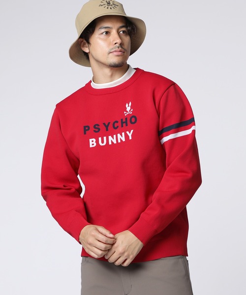Psycho Bunny（サイコバニー）の「[GOLF]トリコロール ジャガードニット（ニット/セーター・メンズ・ブラック/レッド/ネイビー/ホワイト・X-LARGE/MEDIUM/LARGE）」の4枚目の写真