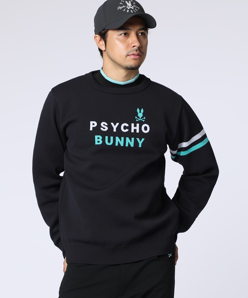 Psycho Bunny（サイコバニー）の「[GOLF]トリコロール ジャガードニット（ニット/セーター・メンズ・ブラック/レッド/ネイビー/ホワイト・X-LARGE/MEDIUM/LARGE）」の3枚目の写真