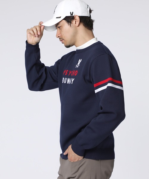 Psycho Bunny（サイコバニー）の「[GOLF]トリコロール ジャガードニット（ニット/セーター・メンズ・ブラック/レッド/ネイビー/ホワイト・X-LARGE/MEDIUM/LARGE）」の13枚目の写真