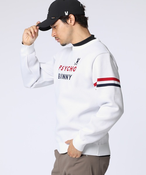 Psycho Bunny（サイコバニー）の「[GOLF]トリコロール ジャガードニット（ニット/セーター・メンズ・ブラック/レッド/ネイビー/ホワイト・X-LARGE/MEDIUM/LARGE）」の5枚目の写真