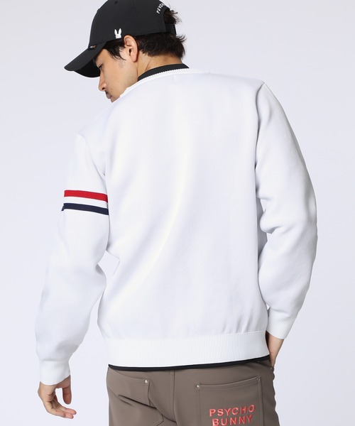 Psycho Bunny（サイコバニー）の「[GOLF]トリコロール ジャガードニット（ニット/セーター・メンズ・ブラック/レッド/ネイビー/ホワイト・X-LARGE/MEDIUM/LARGE）」の6枚目の写真