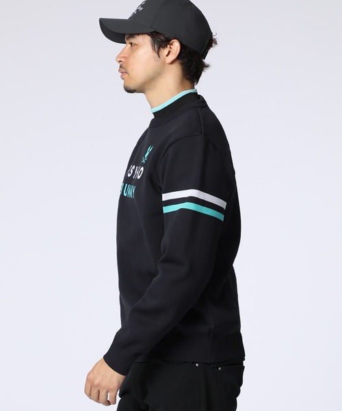 Psycho Bunny（サイコバニー）の「[GOLF]トリコロール ジャガードニット（ニット/セーター・メンズ・ブラック/レッド/ネイビー/ホワイト・X-LARGE/MEDIUM/LARGE）」の9枚目の写真